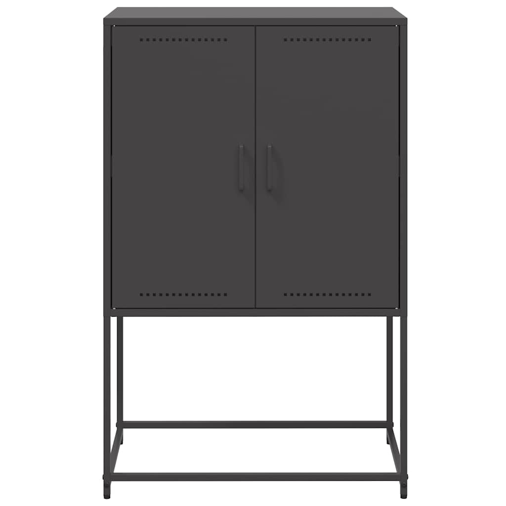 Highboard Black 68.5x38.5x107 cm Steel