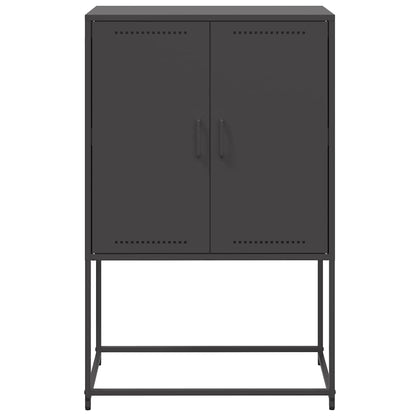 Highboard Black 68.5x38.5x107 cm Steel