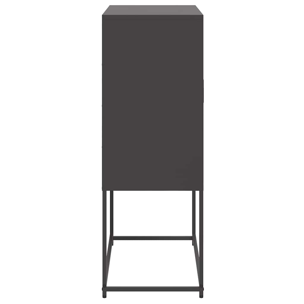 Highboard Black 68.5x38.5x107 cm Steel