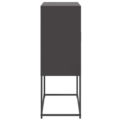 Highboard Black 68.5x38.5x107 cm Steel