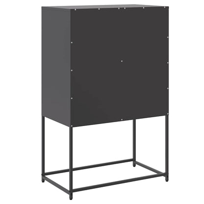 Highboard Black 68.5x38.5x107 cm Steel