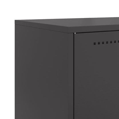 Highboard Black 68.5x38.5x107 cm Steel
