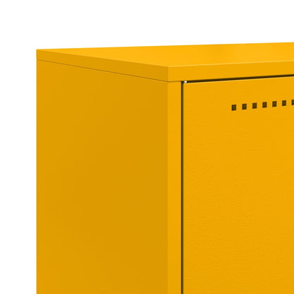 Highboard Mustard Yellow 68.5x38.5x107 cm Steel