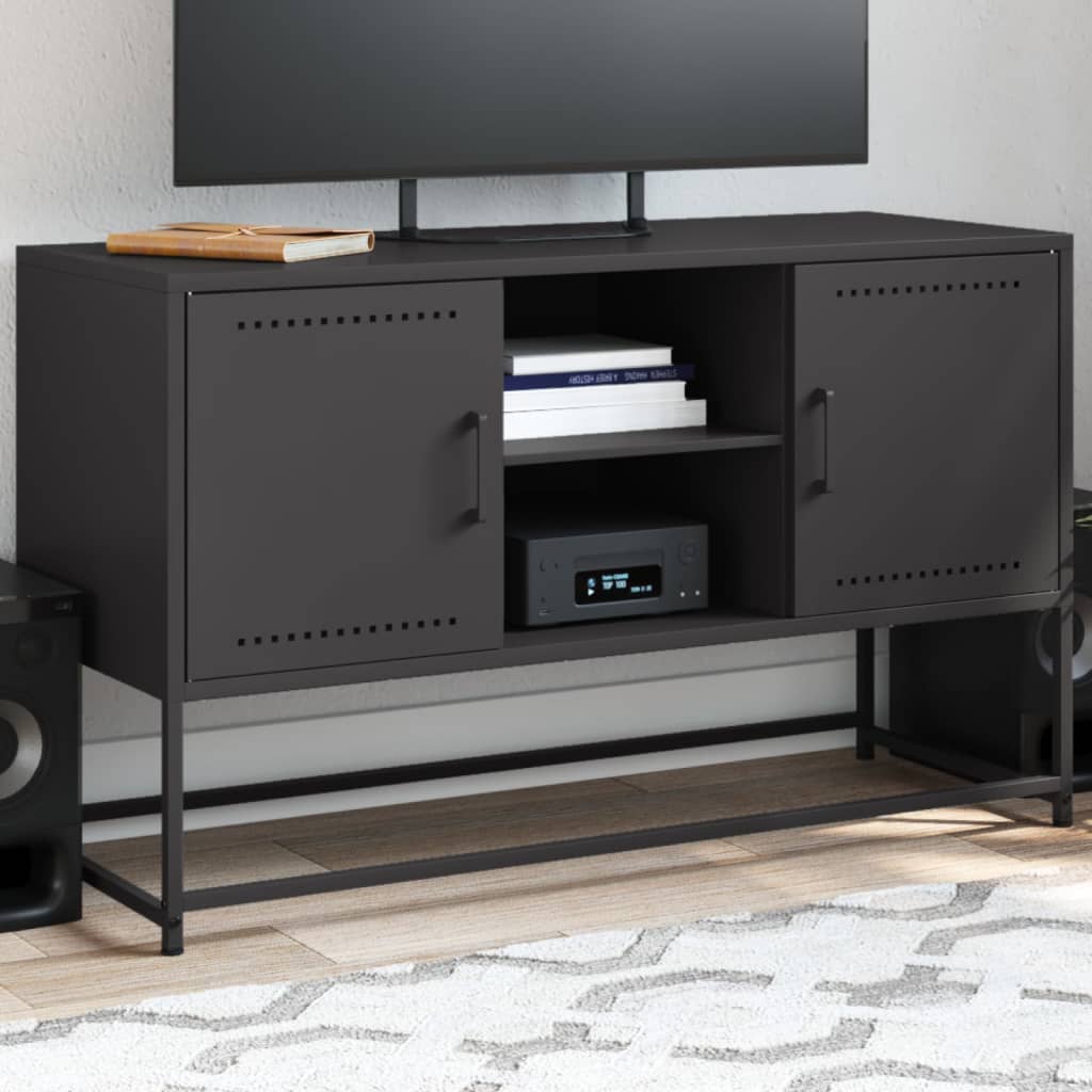 TV Cabinet Black 100,5x39x60,5 cm Steel