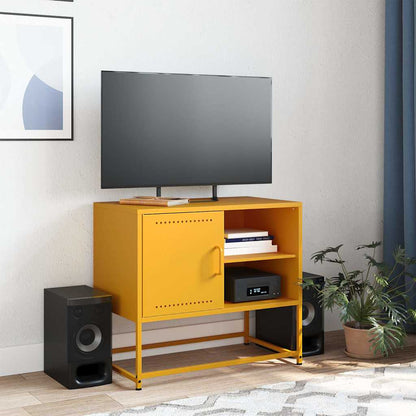 TV Cabinet Mustard Yellow 68x39x60,5 cm Steel