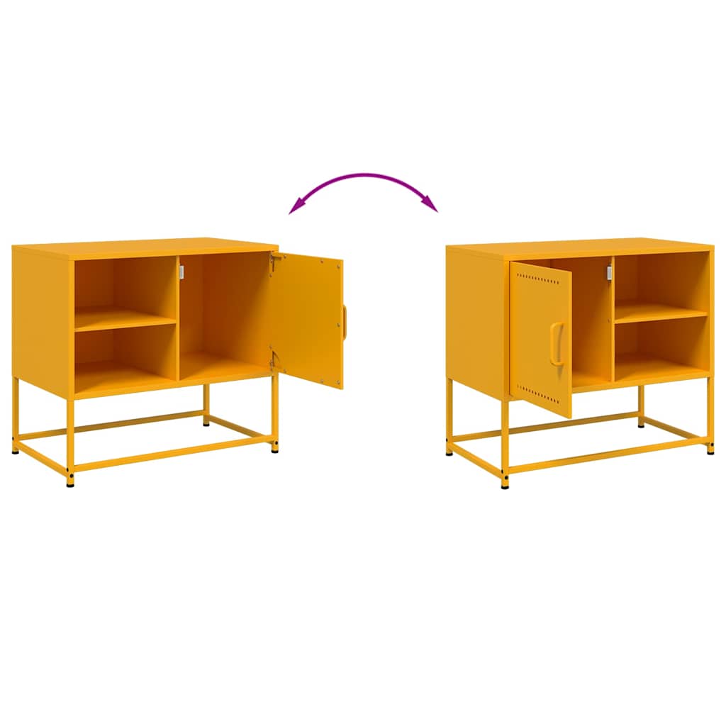 TV Cabinet Mustard Yellow 68x39x60,5 cm Steel