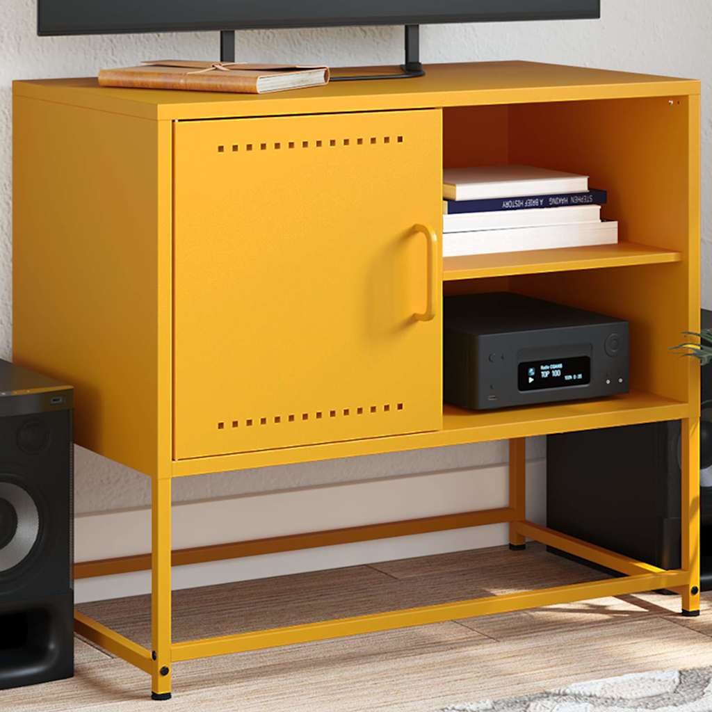 TV Cabinet Mustard Yellow 68x39x60,5 cm Steel
