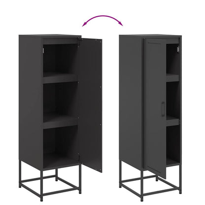 Highboard Black 36x39x123 cm Steel