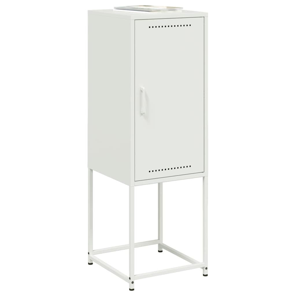 Highboard White 36x39x107 cm Steel