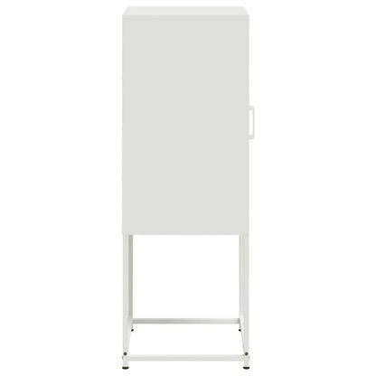 Highboard White 36x39x107 cm Steel