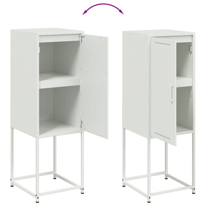 Highboard White 36x39x107 cm Steel