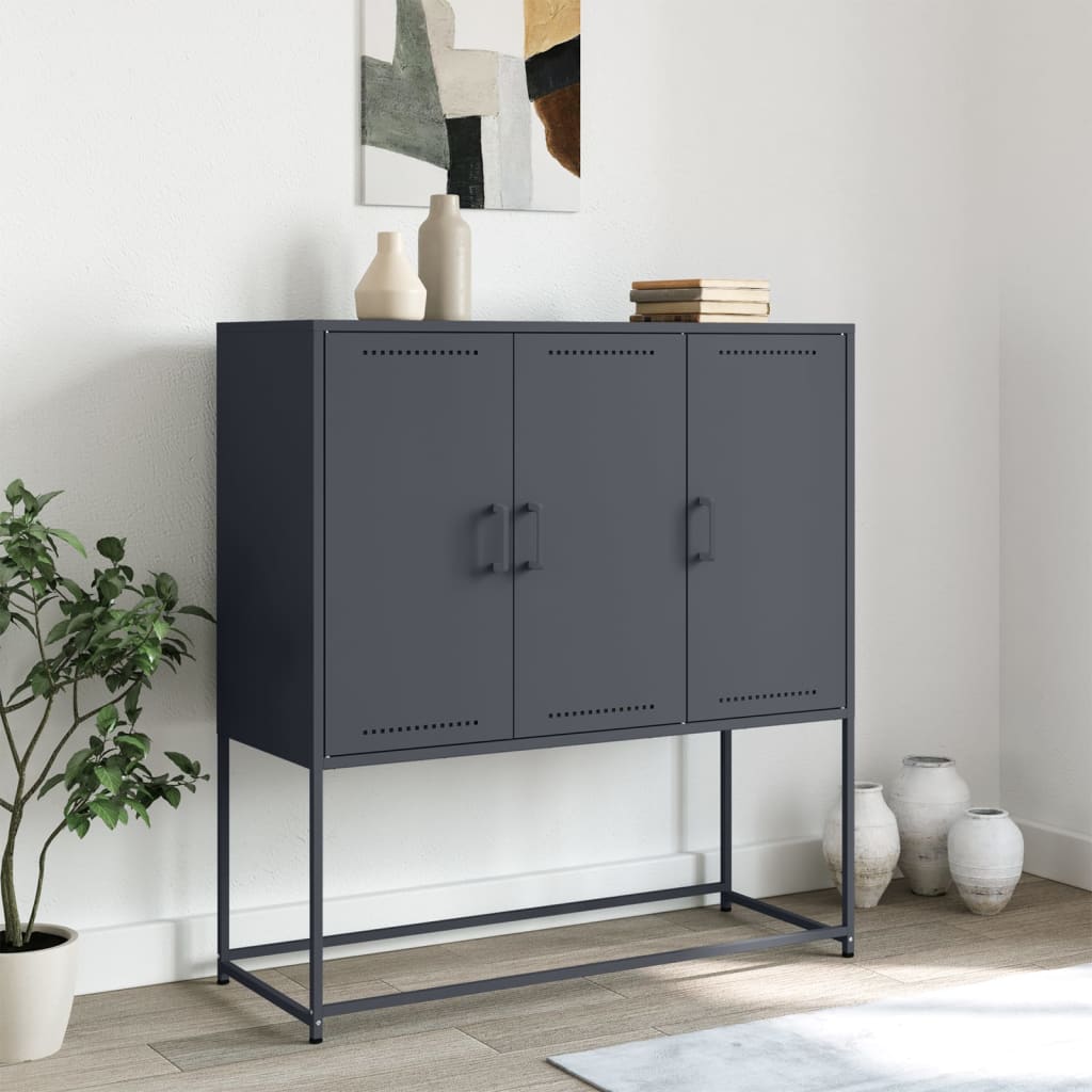 Highboard Anthracite 100,5x39x107 cm Steel