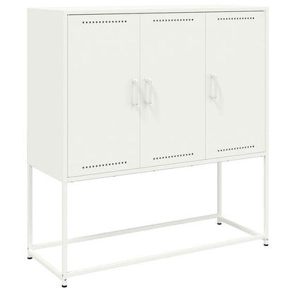 Highboard White 100,5x39x107 cm Steel
