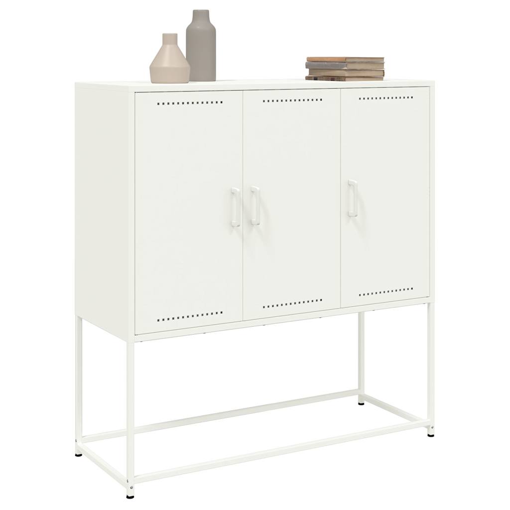Highboard White 100,5x39x107 cm Steel