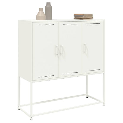 Highboard White 100,5x39x107 cm Steel