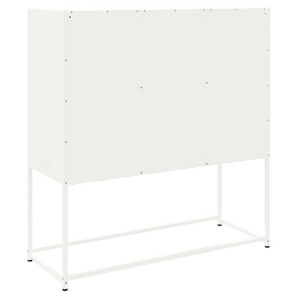 Highboard White 100,5x39x107 cm Steel
