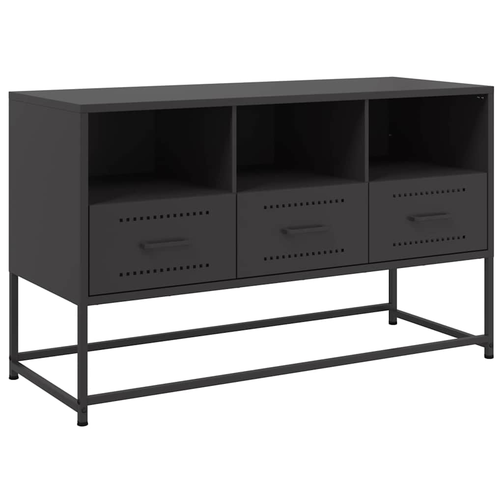 TV Cabinet Black 100,5x39x60,5 cm Steel