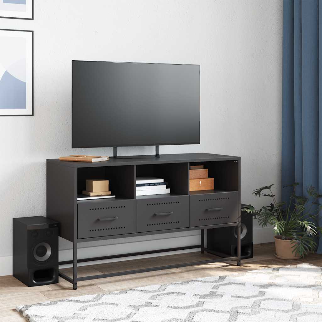 TV Cabinet Black 100,5x39x60,5 cm Steel