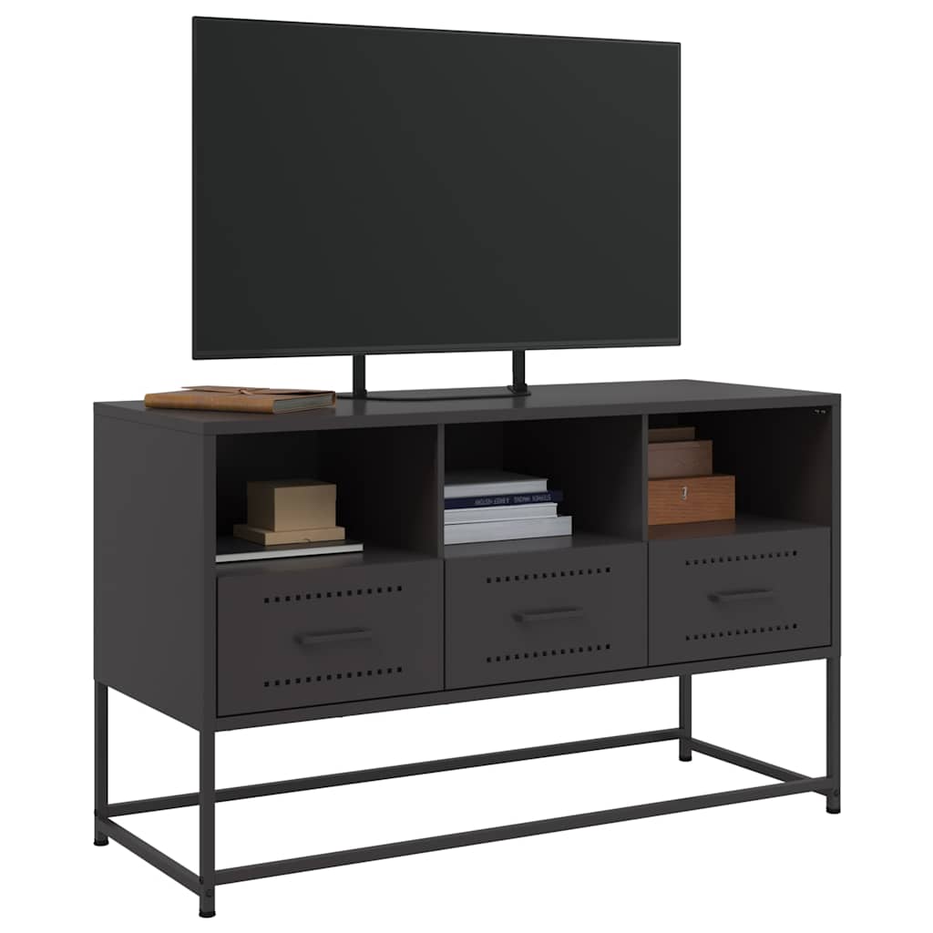 TV Cabinet Black 100,5x39x60,5 cm Steel