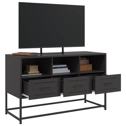 TV Cabinet Black 100,5x39x60,5 cm Steel