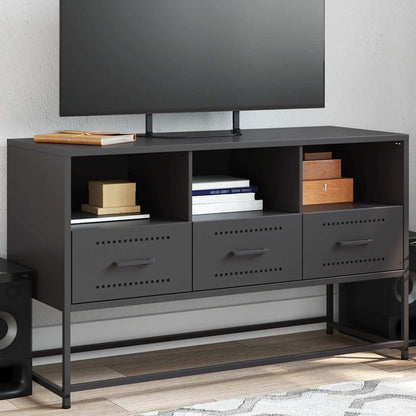 TV Cabinet Black 100,5x39x60,5 cm Steel