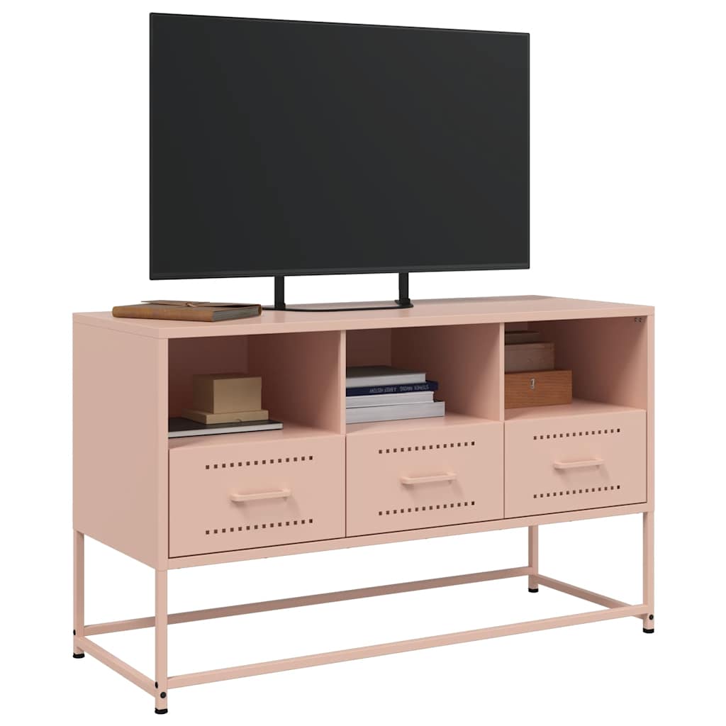 TV Cabinet Pink 100,5x39x60,5 cm Steel