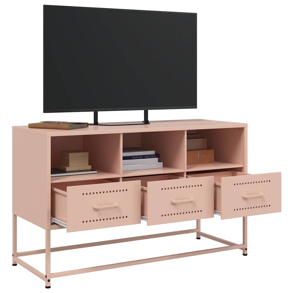 TV Cabinet Pink 100,5x39x60,5 cm Steel