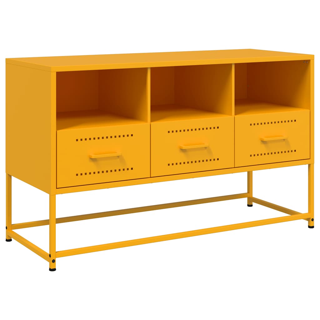 TV Cabinet Mustard Yellow 100,5x39x60,5 cm Steel