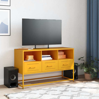TV Cabinet Mustard Yellow 100,5x39x60,5 cm Steel