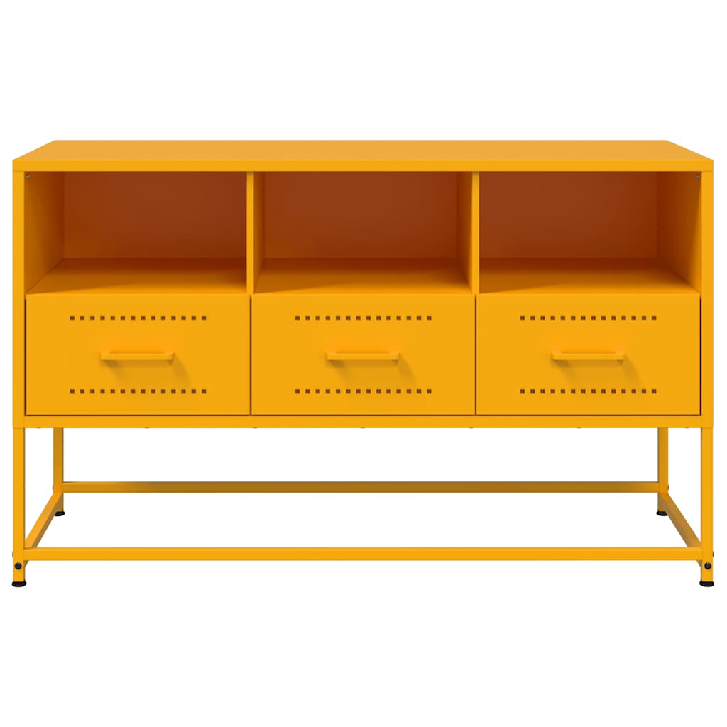 TV Cabinet Mustard Yellow 100,5x39x60,5 cm Steel