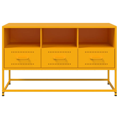 TV Cabinet Mustard Yellow 100,5x39x60,5 cm Steel