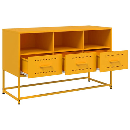 TV Cabinet Mustard Yellow 100,5x39x60,5 cm Steel