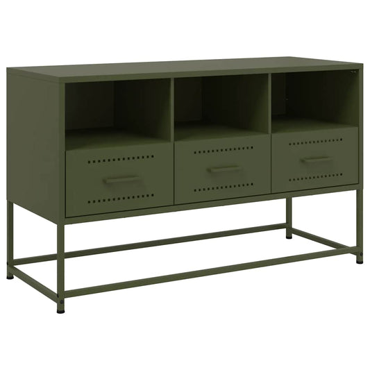 TV Cabinet Olive Green 100.5x39x60.5 cm Steel