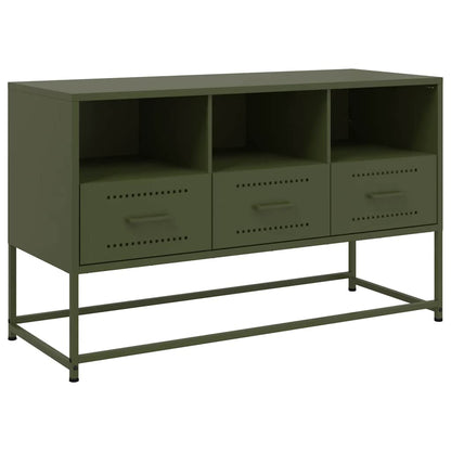 TV Cabinet Olive Green 100,5x39x60,5 cm Steel