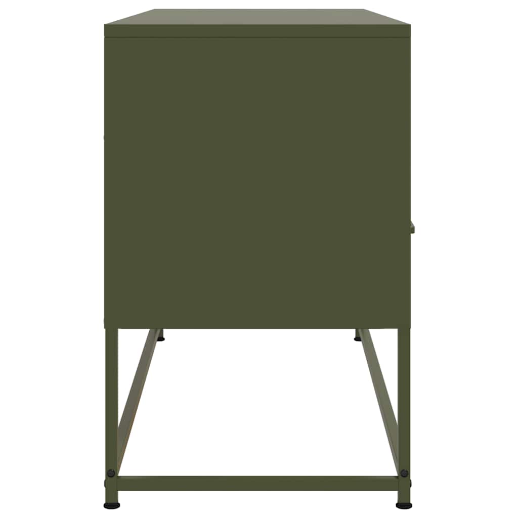TV Cabinet Olive Green 100,5x39x60,5 cm Steel