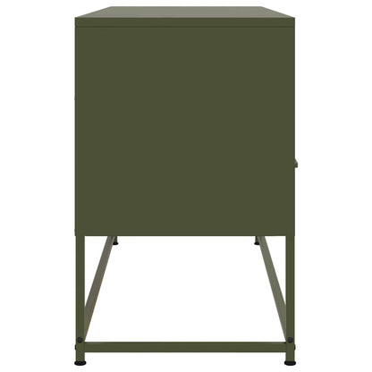TV Cabinet Olive Green 100,5x39x60,5 cm Steel