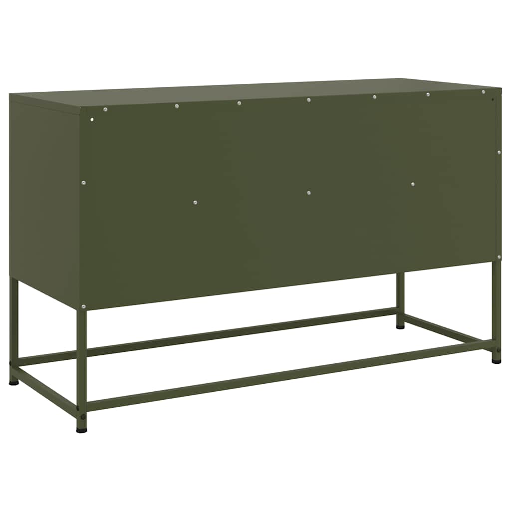 TV Cabinet Olive Green 100,5x39x60,5 cm Steel