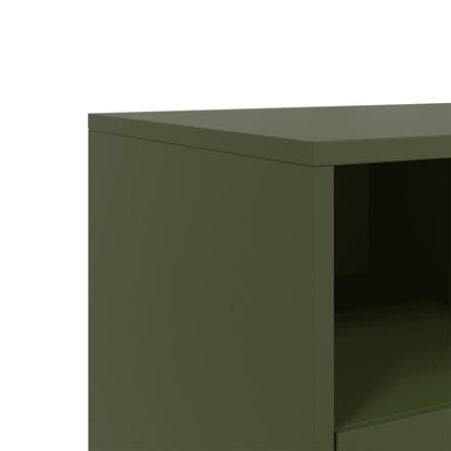 TV Cabinet Olive Green 100,5x39x60,5 cm Steel