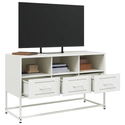 TV Cabinet White 100,5x39x60,5 cm Steel