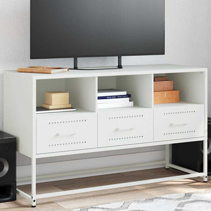 TV Cabinet White 100,5x39x60,5 cm Steel