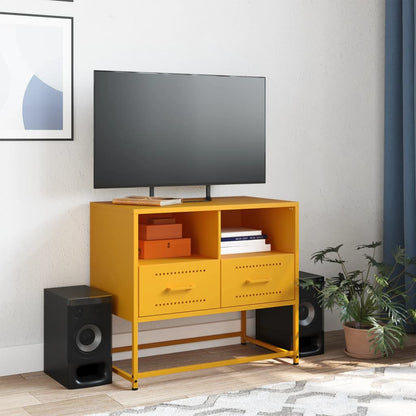 TV Cabinet Mustard Yellow 68x39x60,5 cm Steel
