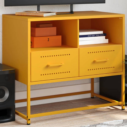 TV Cabinet Mustard Yellow 68x39x60,5 cm Steel