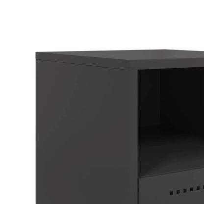 Bedside Cabinet Black 36x39x60.5 cm Steel