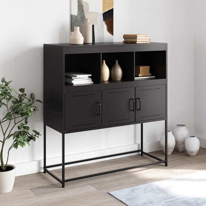 Sideboard Black 100,5x39x107 cm Steel