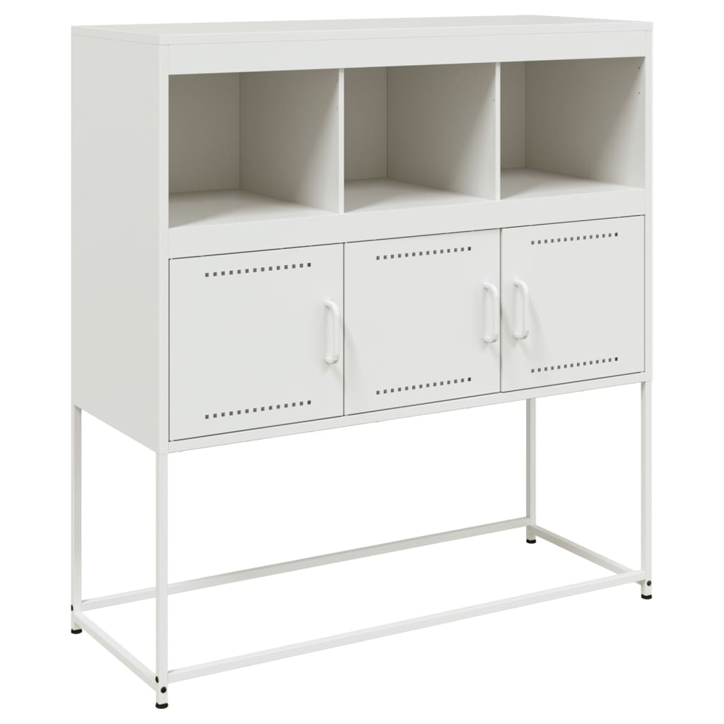 Sideboard White 100,5x39x107 cm Steel