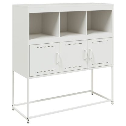 Sideboard White 100,5x39x107 cm Steel