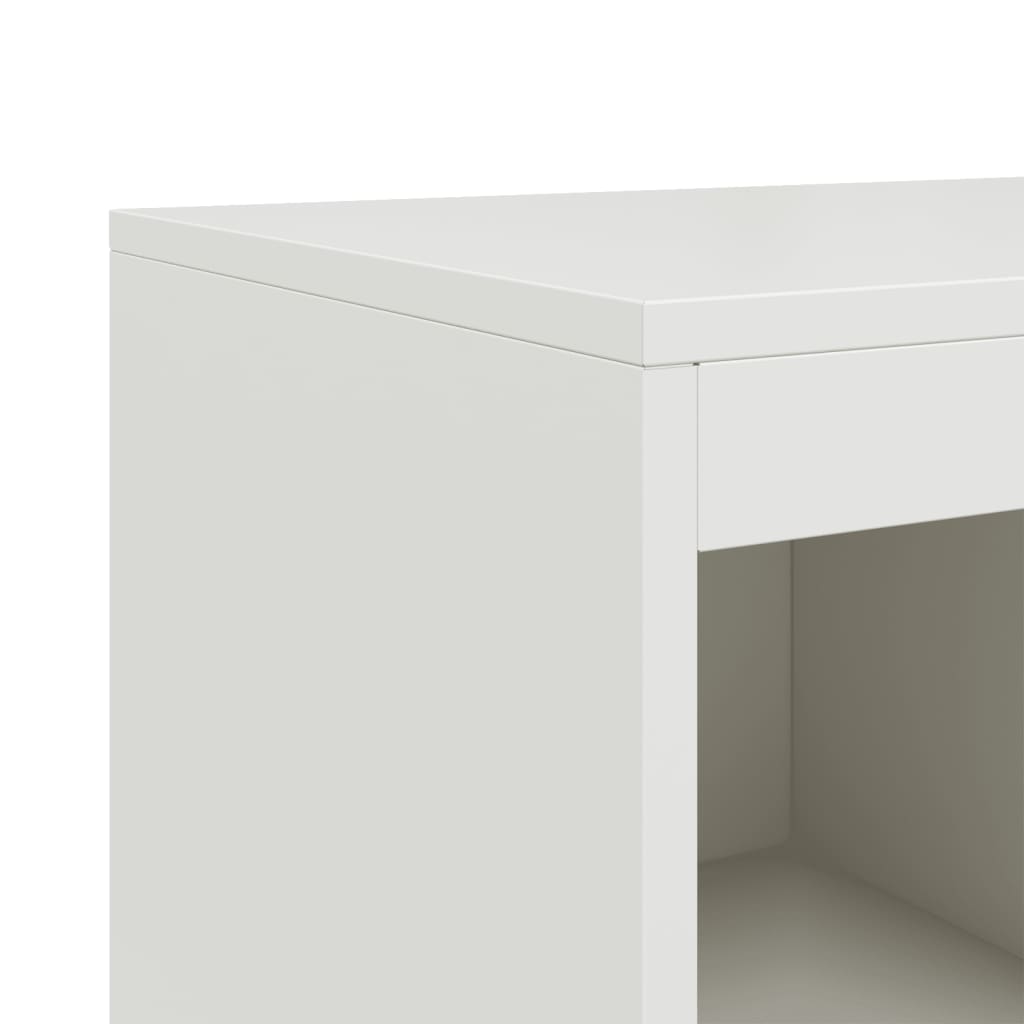Sideboard White 100,5x39x107 cm Steel