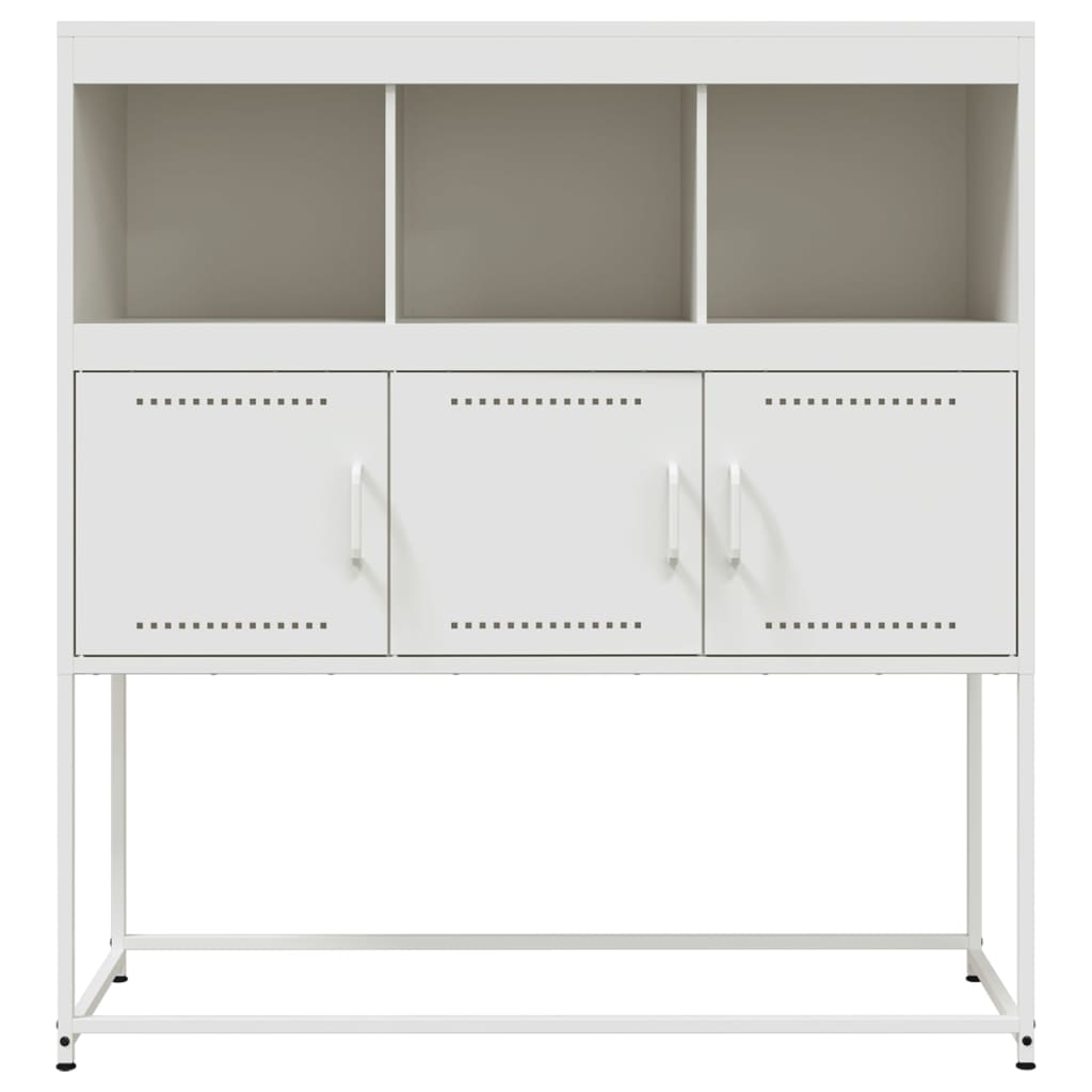 Sideboard White 100,5x39x107 cm Steel