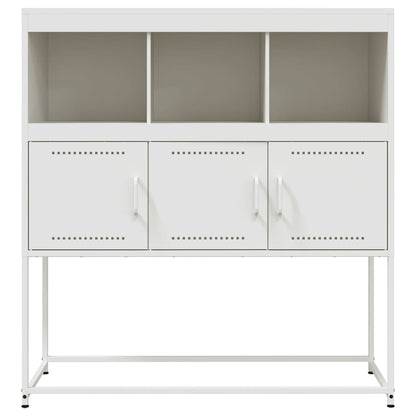 Sideboard White 100,5x39x107 cm Steel