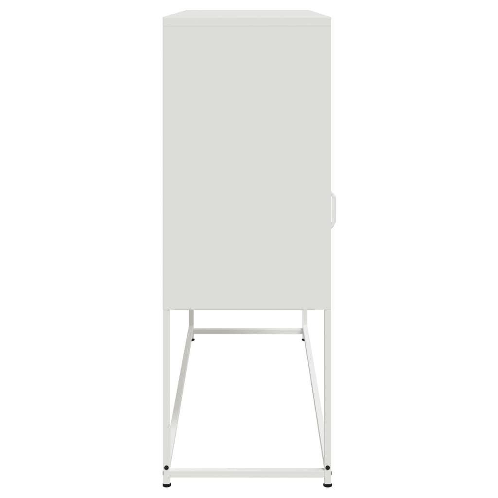Sideboard White 100,5x39x107 cm Steel